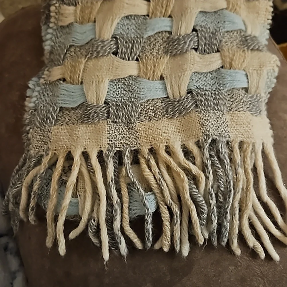 VTG Italian Basketweave Wool Scarf